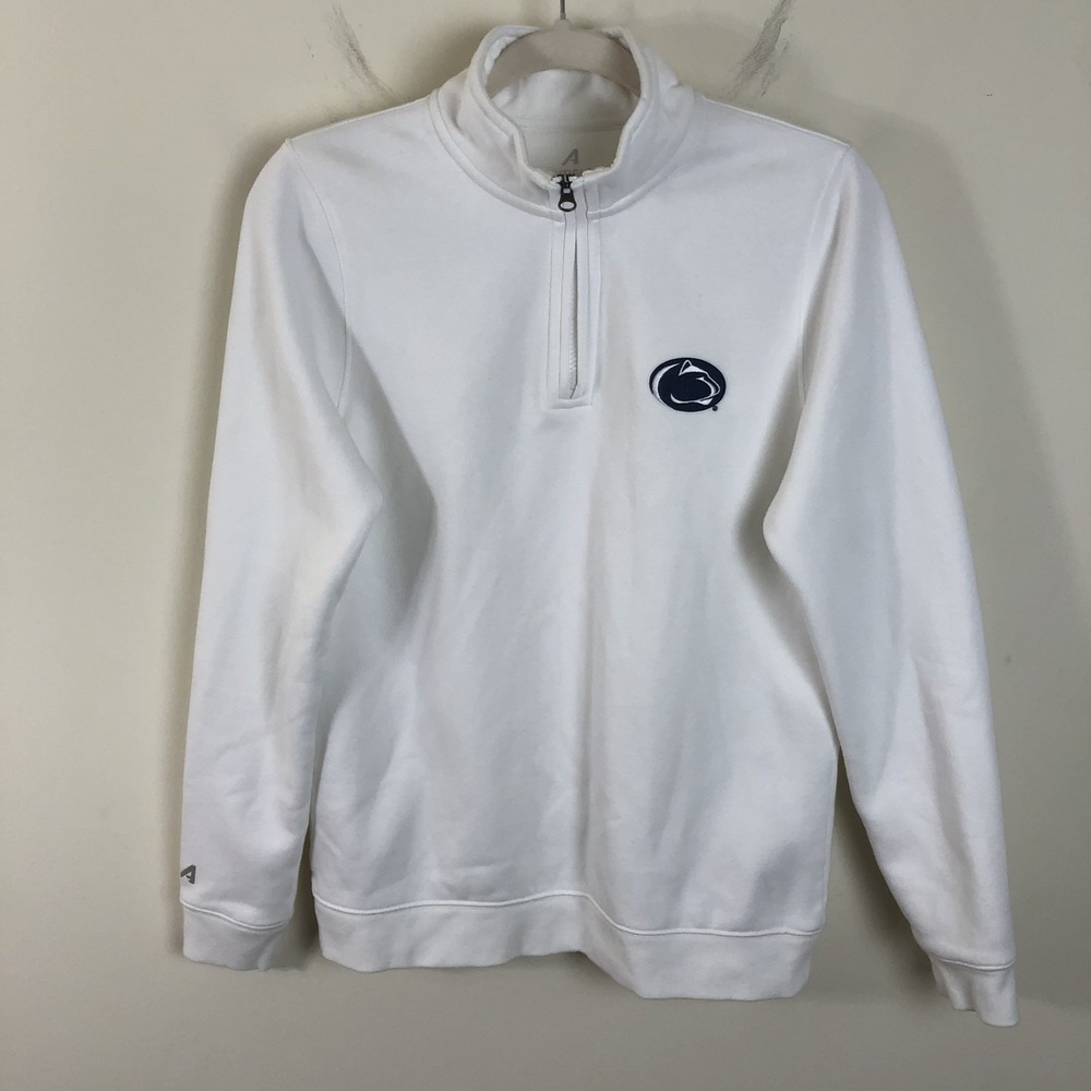 Antigua Penn State Nittany Lions 1/4 Zip Sweatshirt Men's XS White NCAA Sports